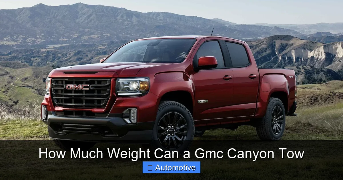 How Much Weight Can a Gmc Canyon Tow