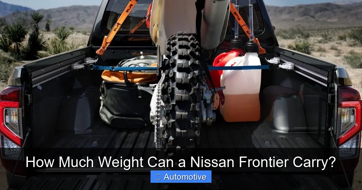 How Much Weight Can a Nissan Frontier Carry?