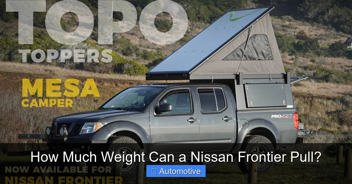 How Much Weight Can a Nissan Frontier Pull?