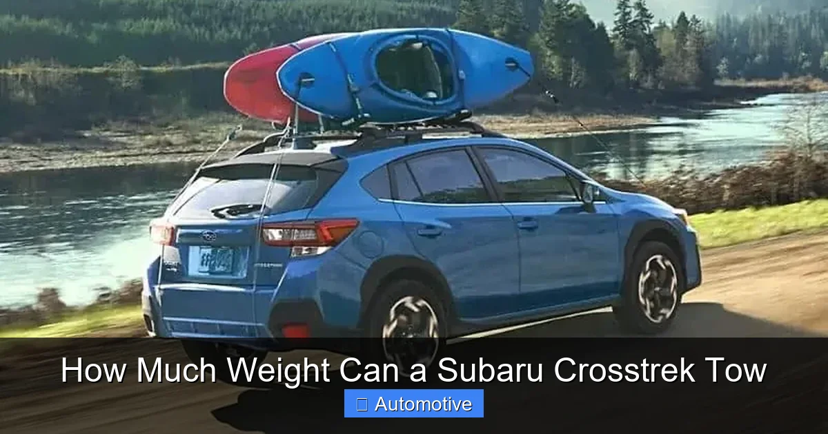 How Much Weight Can a Subaru Crosstrek Tow