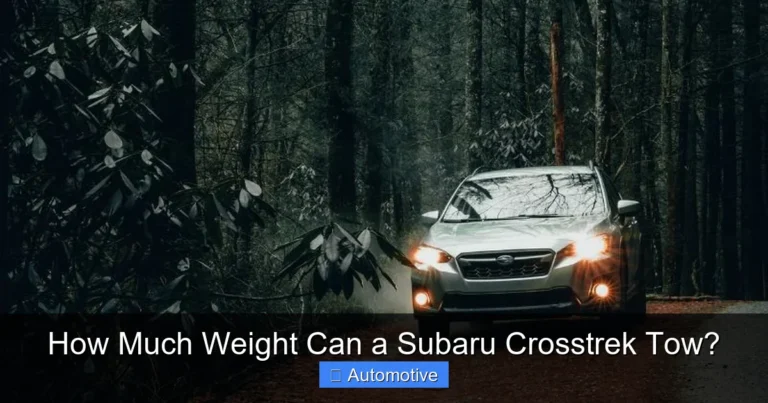 How Much Weight Can a Subaru Crosstrek Tow?
