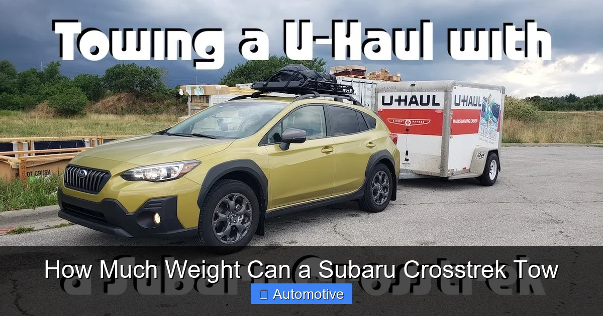 How Much Weight Can a Subaru Crosstrek Tow