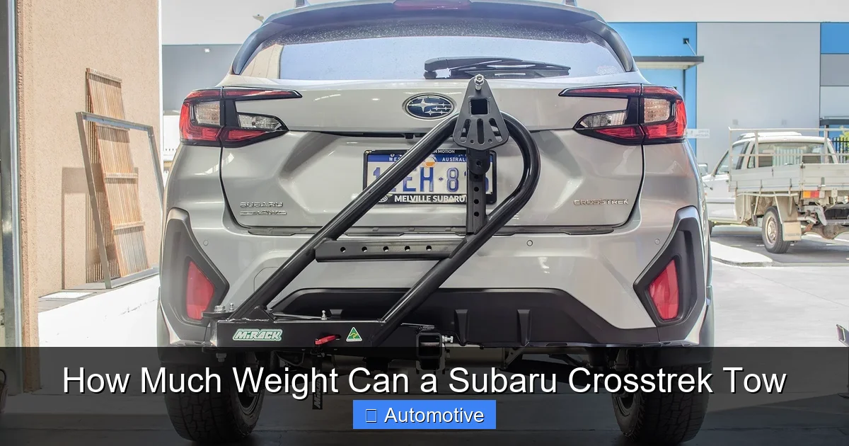 How Much Weight Can a Subaru Crosstrek Tow