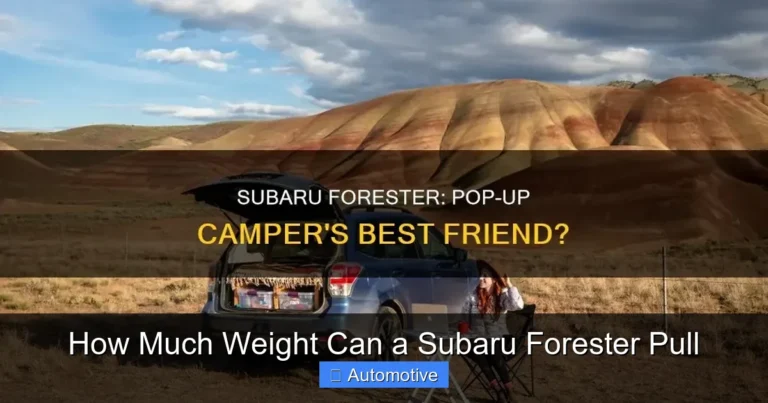 How Much Weight Can a Subaru Forester Pull