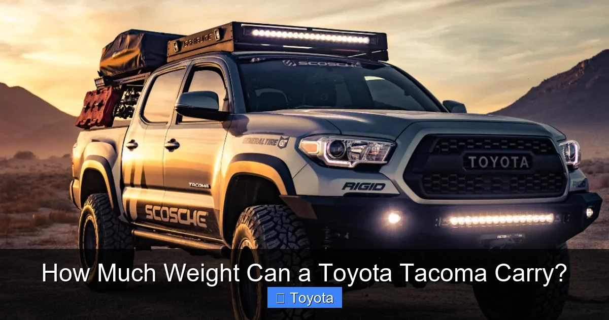 How Much Weight Can a Toyota Tacoma Carry?