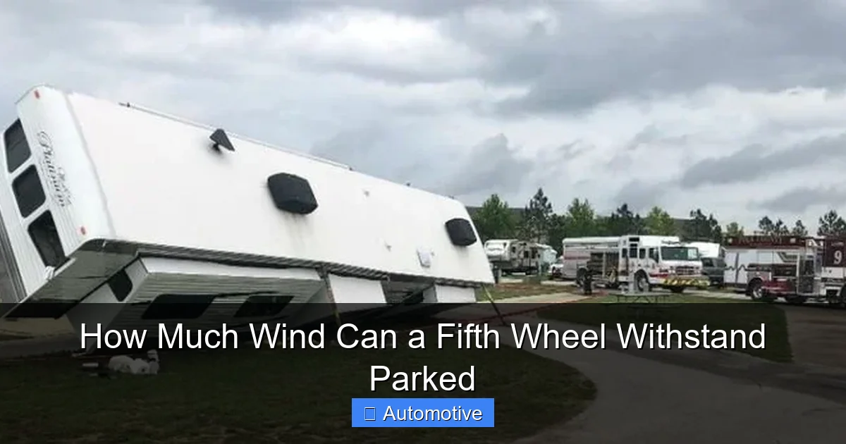 How Much Wind Can a Fifth Wheel Withstand Parked