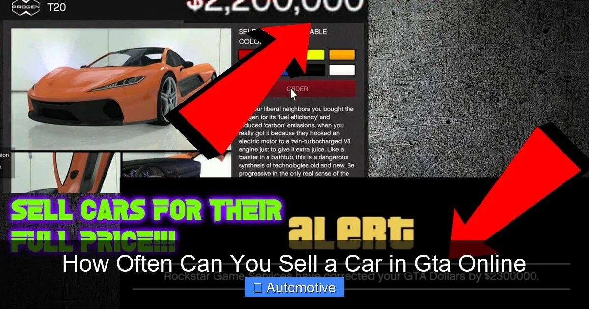 How Often Can You Sell a Car in Gta Online