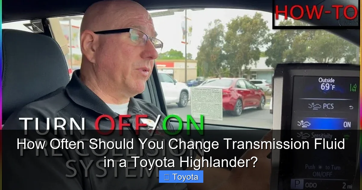 How Often Should You Change Transmission Fluid in a Toyota Highlander?