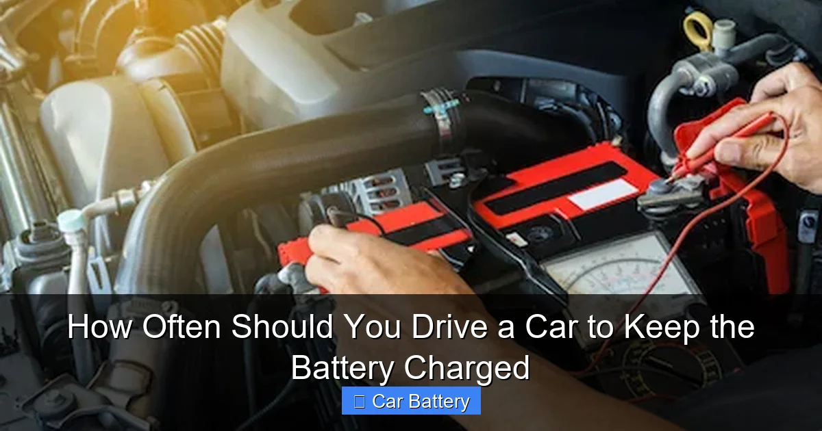 How Often Should You Drive a Car to Keep the Battery Charged