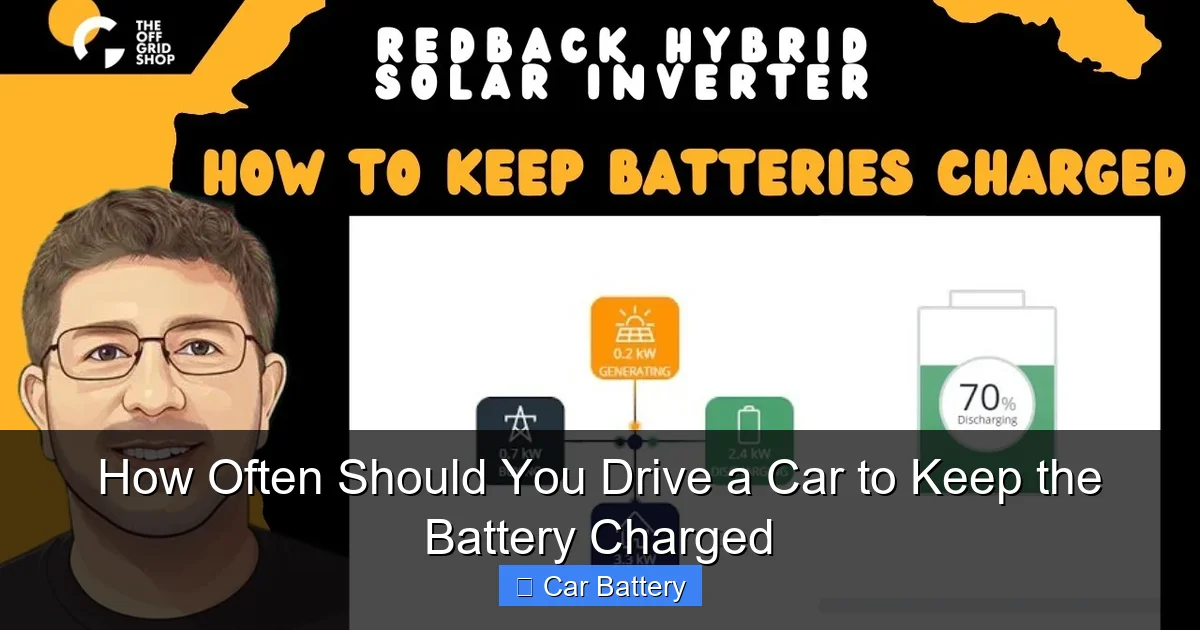 How Often Should You Drive a Car to Keep the Battery Charged