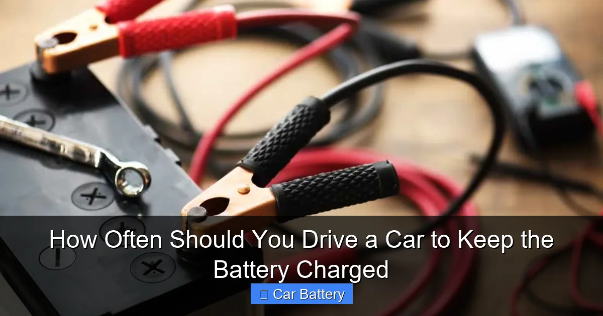 How Often Should You Drive a Car to Keep the Battery Charged