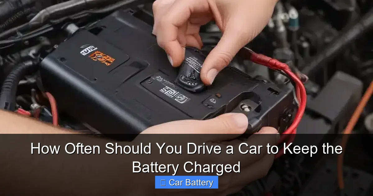 How Often Should You Drive a Car to Keep the Battery Charged