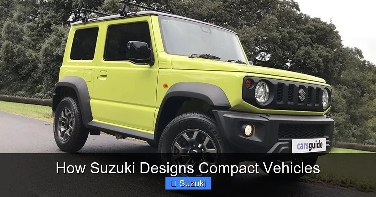 How Suzuki Designs Compact Vehicles