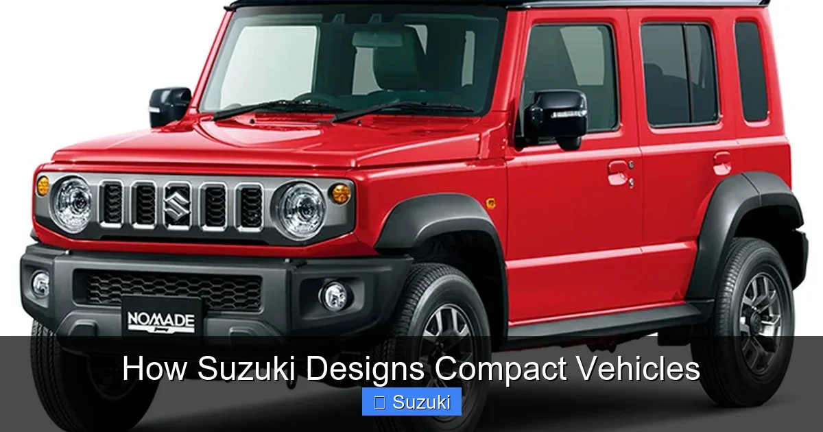 How Suzuki Designs Compact Vehicles