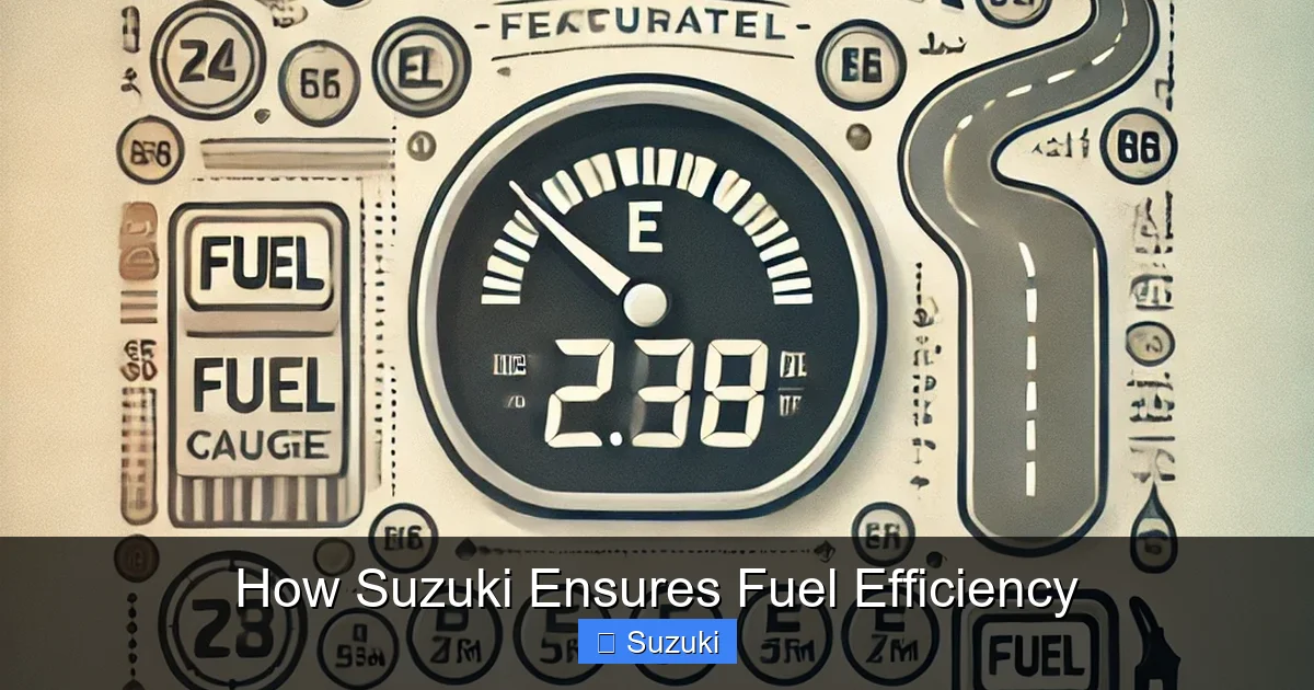How Suzuki Ensures Fuel Efficiency
