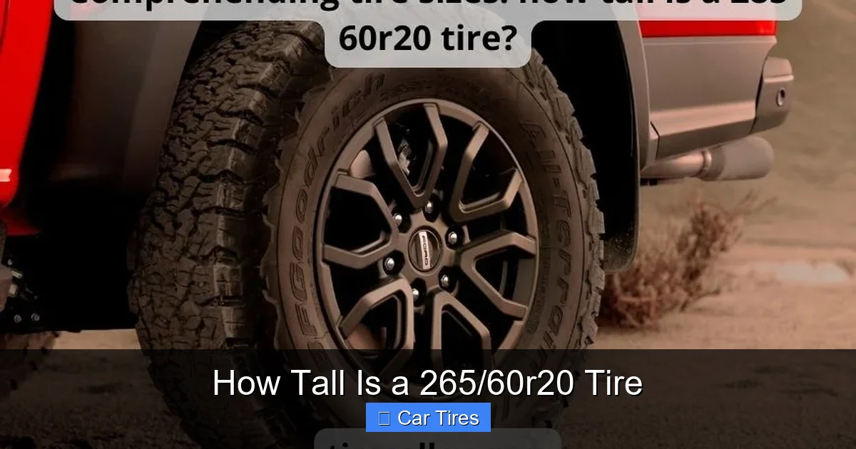 How Tall Is a 265/60r20 Tire