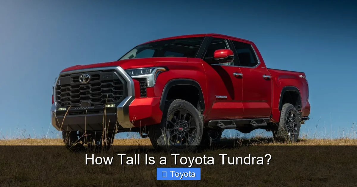 How Tall Is a Toyota Tundra?