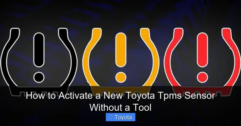 How to Activate a New Toyota Tpms Sensor Without a Tool