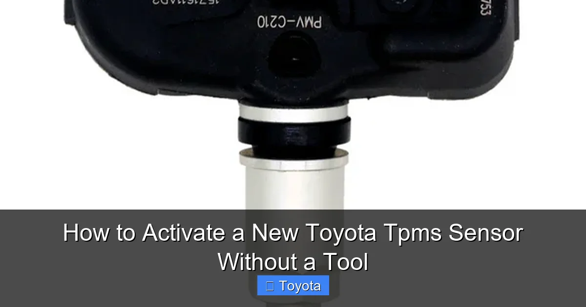 How to Activate a New Toyota Tpms Sensor Without a Tool