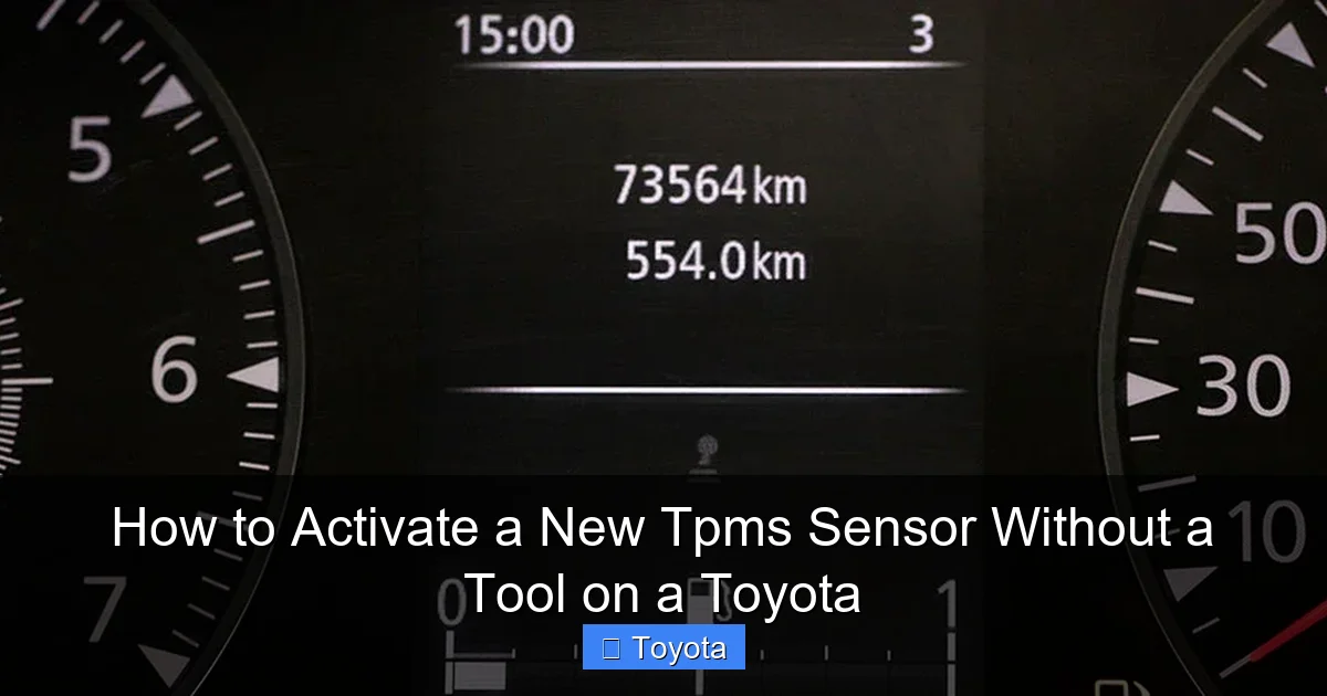How to Activate a New Tpms Sensor Without a Tool on a Toyota