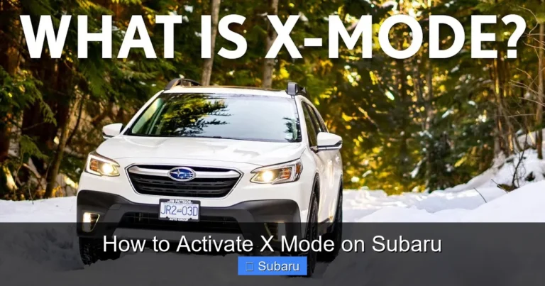 How to Activate X Mode on Subaru