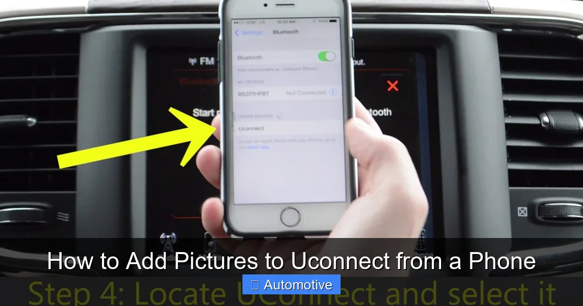How to Add Pictures to Uconnect from a Phone