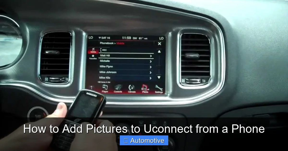 How to Add Pictures to Uconnect from a Phone