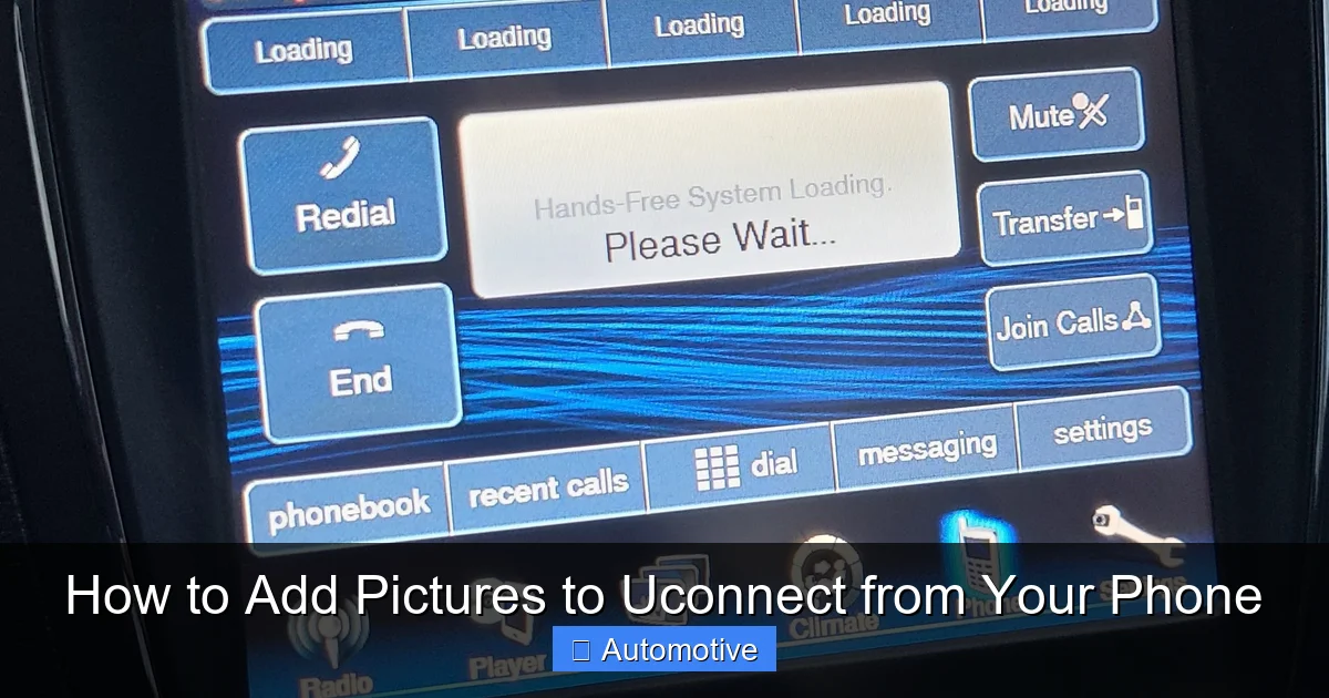How to Add Pictures to Uconnect from Your Phone