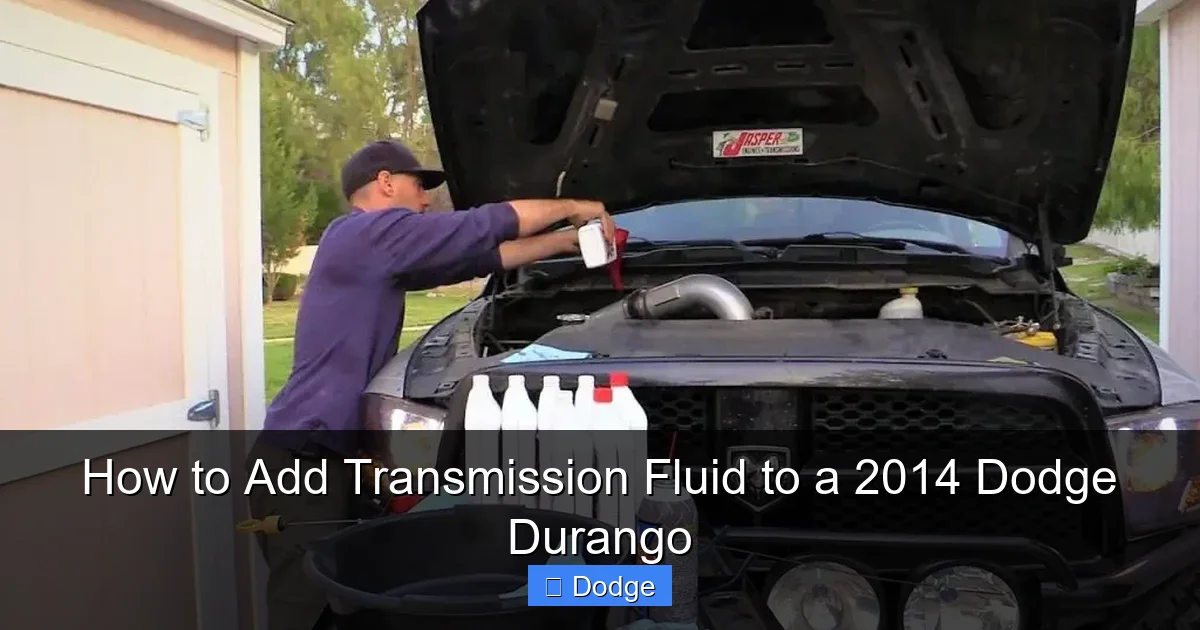 How to Add Transmission Fluid to a 2014 Dodge Durango