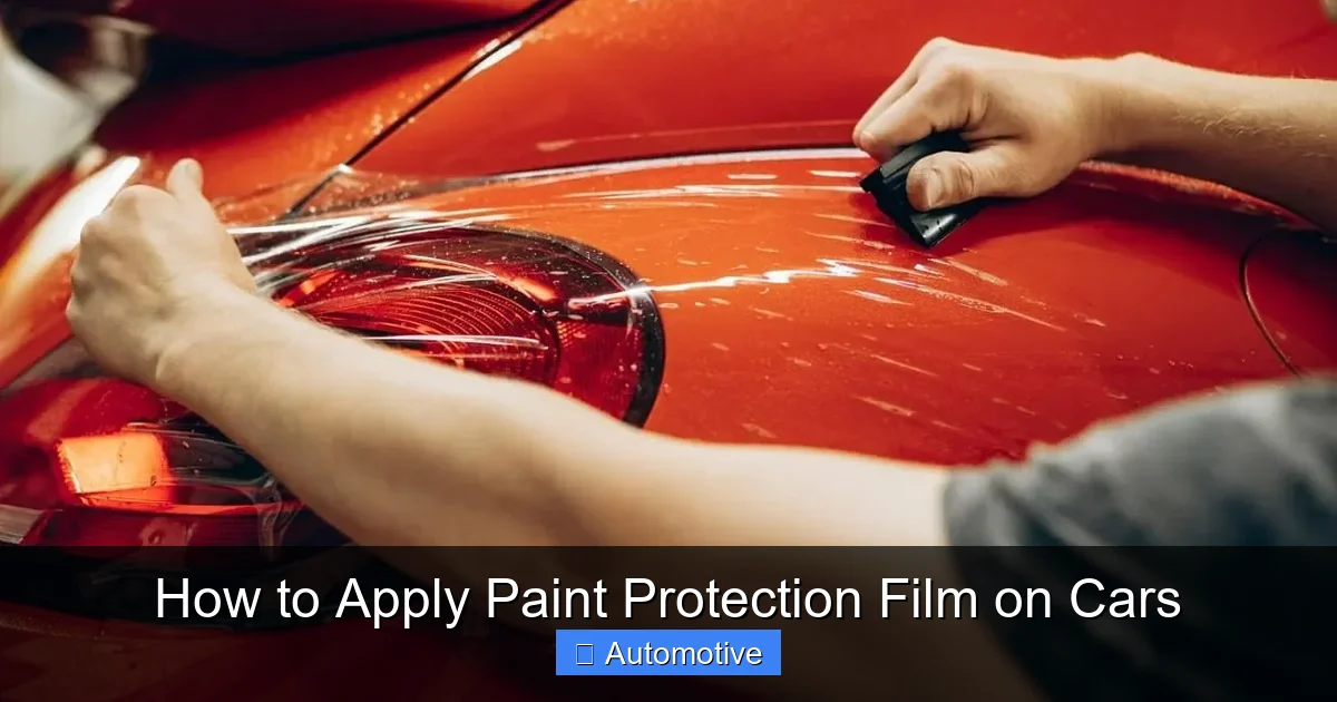 How to Apply Paint Protection Film on Cars