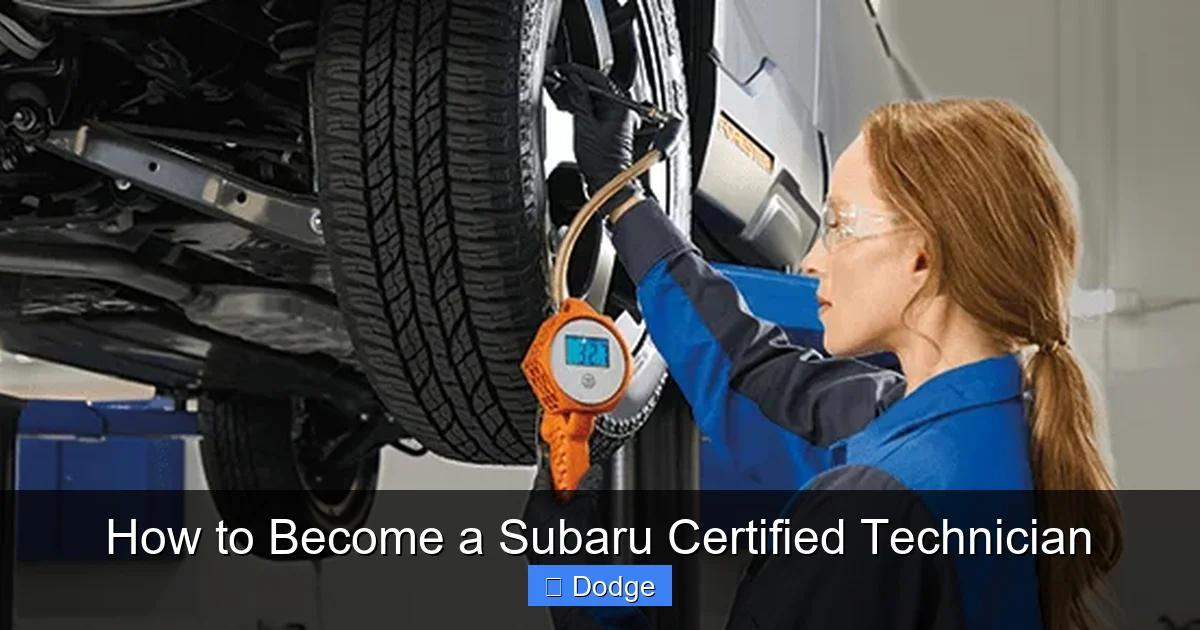 How to Become a Subaru Certified Technician