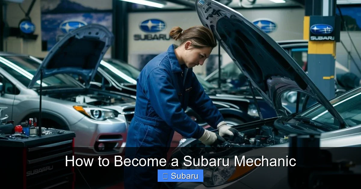 How to Become a Subaru Mechanic