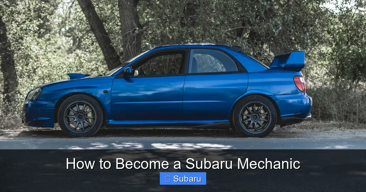 How to Become a Subaru Mechanic