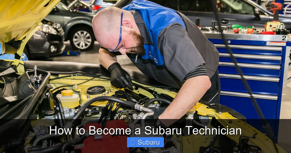 How to Become a Subaru Technician