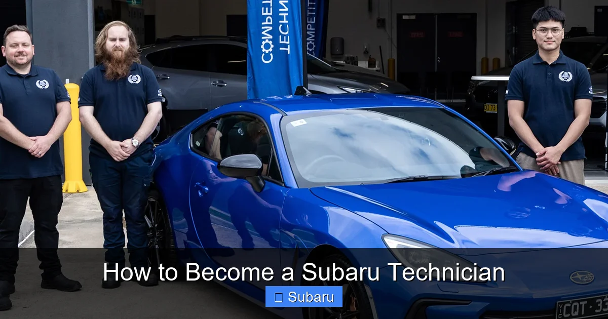 How to Become a Subaru Technician