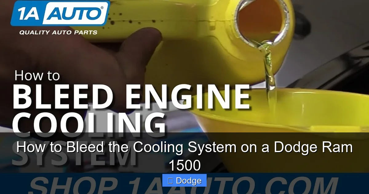 How to Bleed the Cooling System on a Dodge Ram 1500
