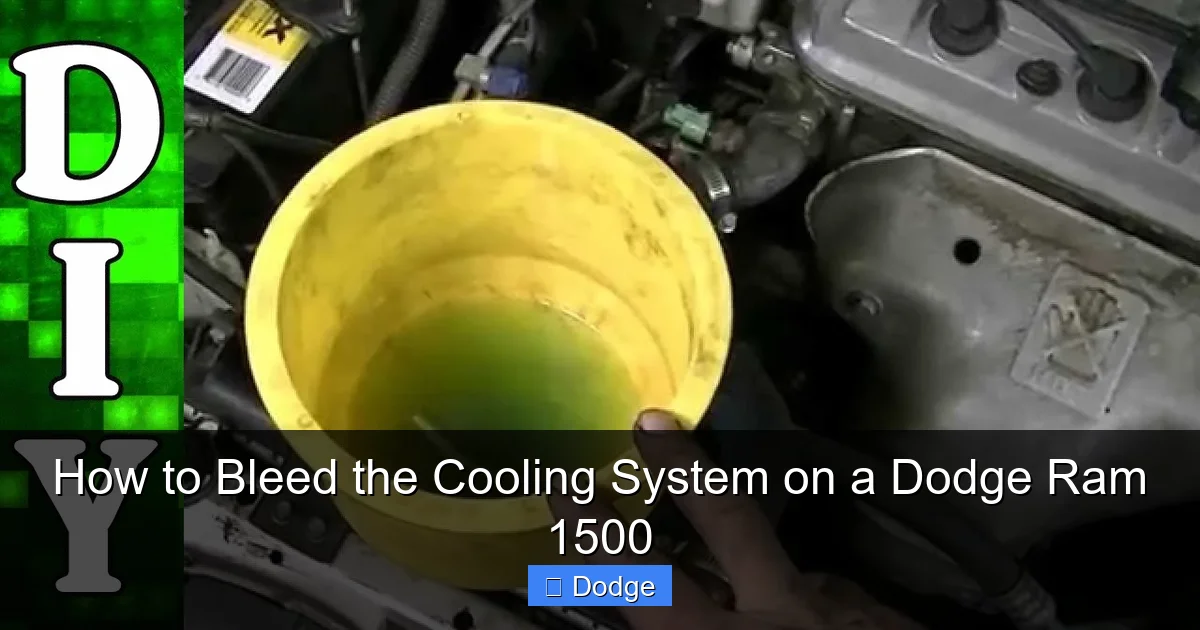 How to Bleed the Cooling System on a Dodge Ram 1500