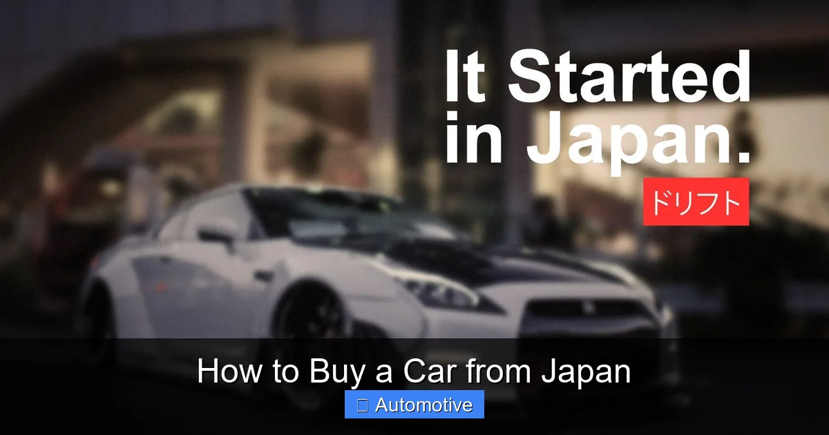How to Buy a Car from Japan