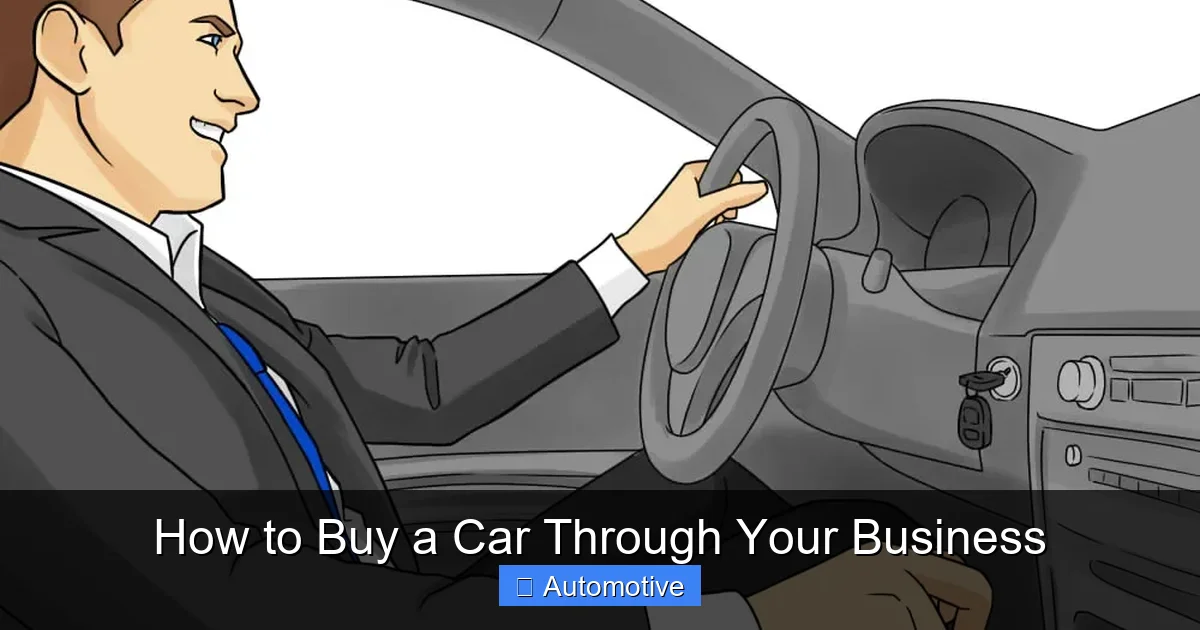 How to Buy a Car Through Your Business