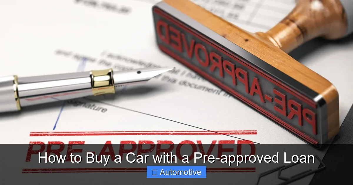 How to Buy a Car with a Pre-approved Loan