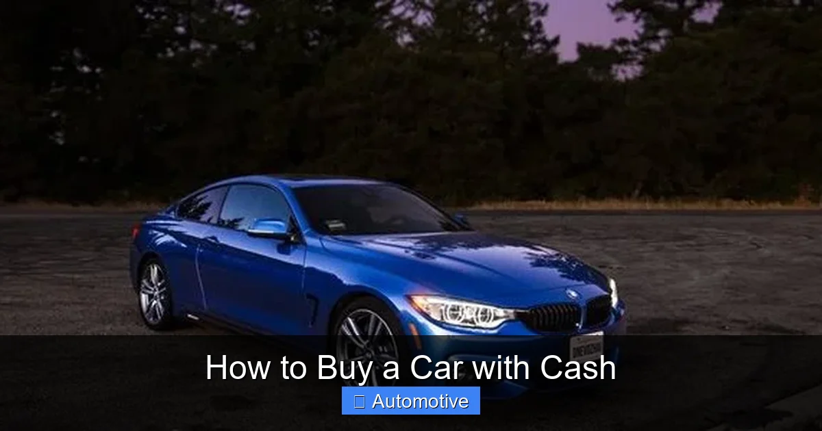How to Buy a Car with Cash