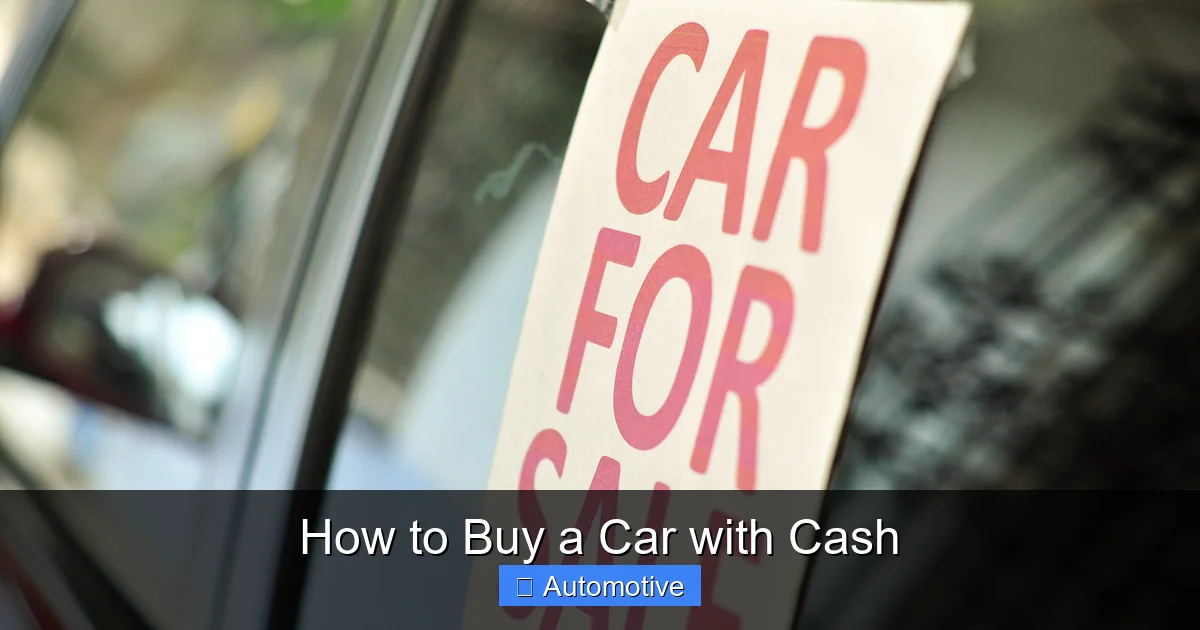 How to Buy a Car with Cash