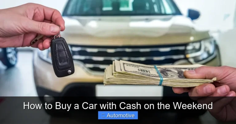 How to Buy a Car with Cash on the Weekend