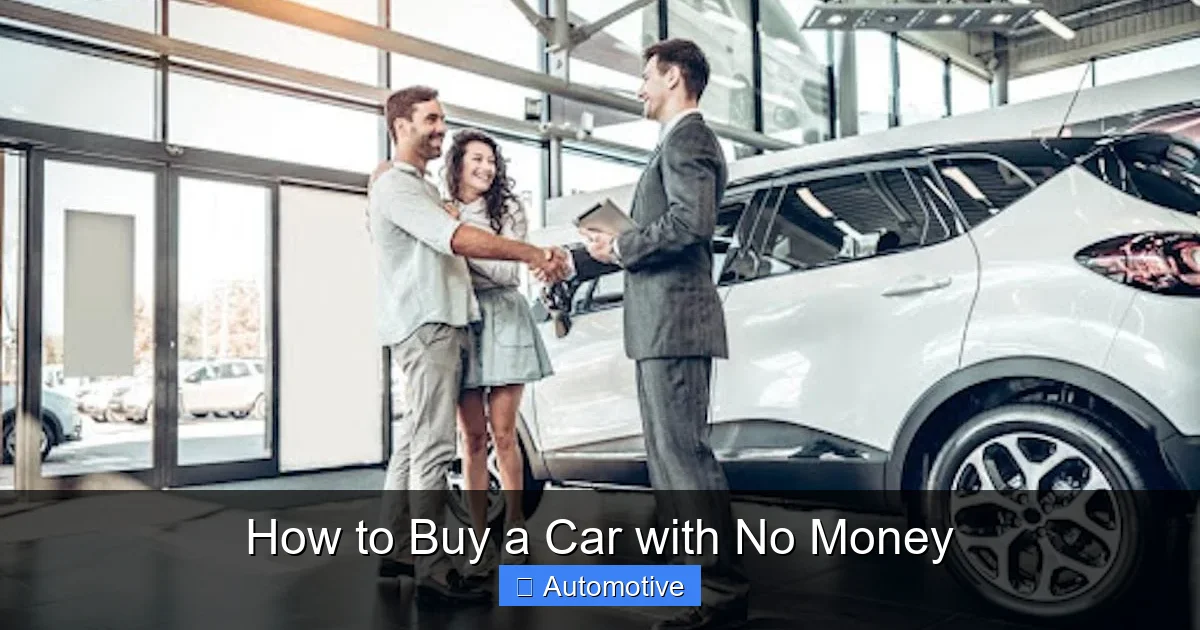How to Buy a Car with No Money