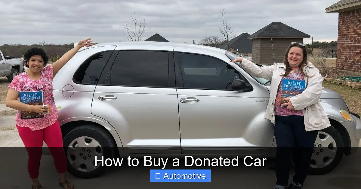 How to Buy a Donated Car