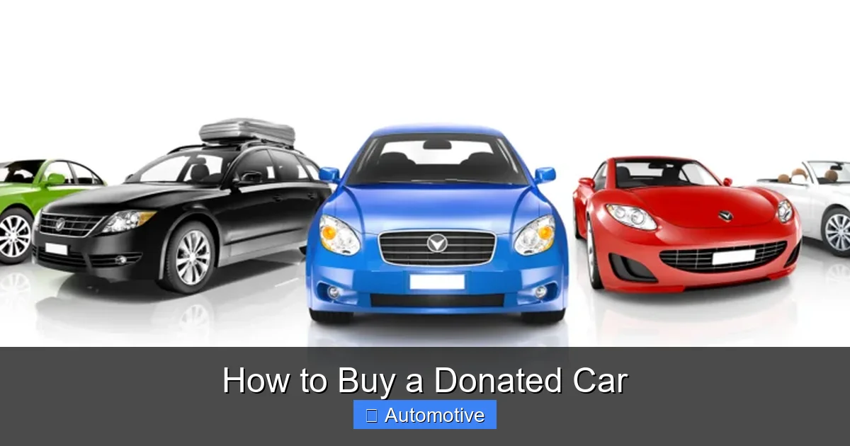 How to Buy a Donated Car