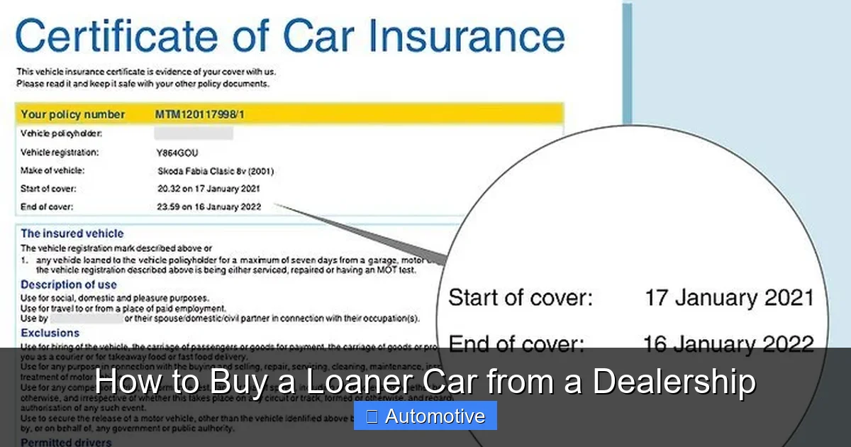 How to Buy a Loaner Car from a Dealership