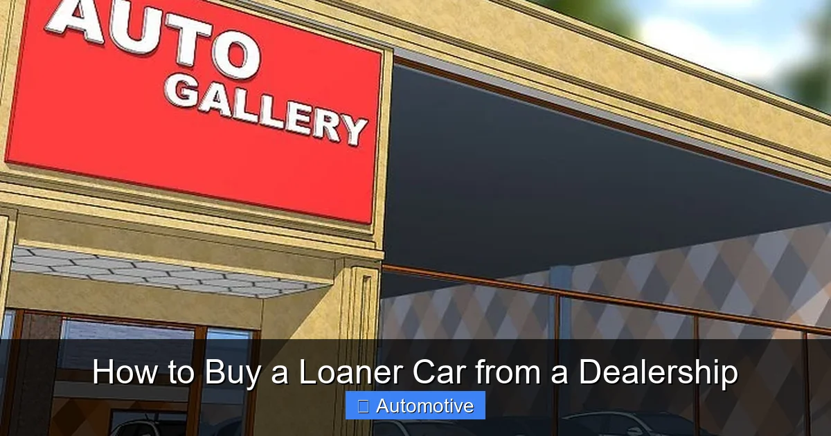 How to Buy a Loaner Car from a Dealership