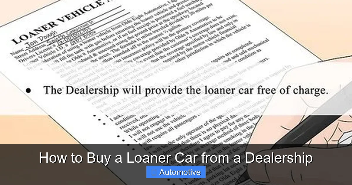 How to Buy a Loaner Car from a Dealership