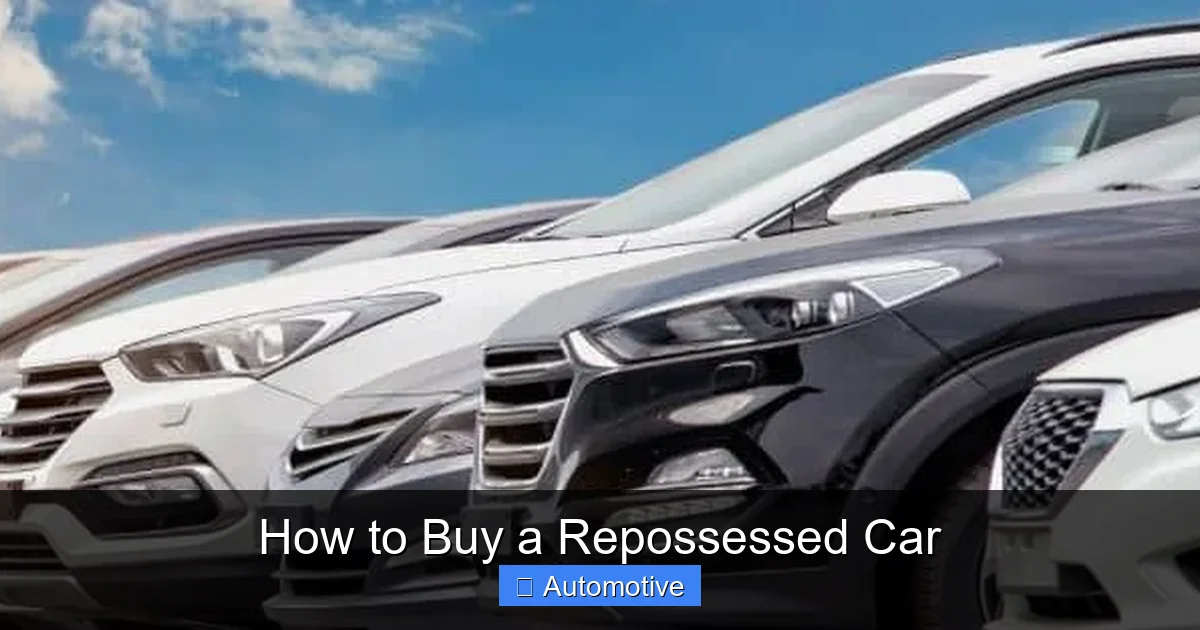 How to Buy a Repossessed Car